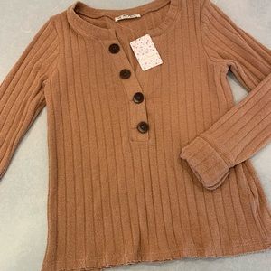 Free People long sleeve henley, Sz L, BNWT